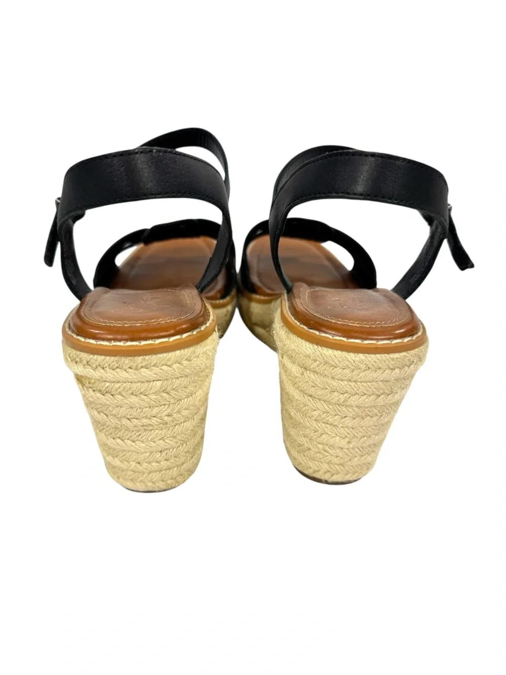 Crown Vintage Womens Hendra Leather Espadrille Wedge Sandals